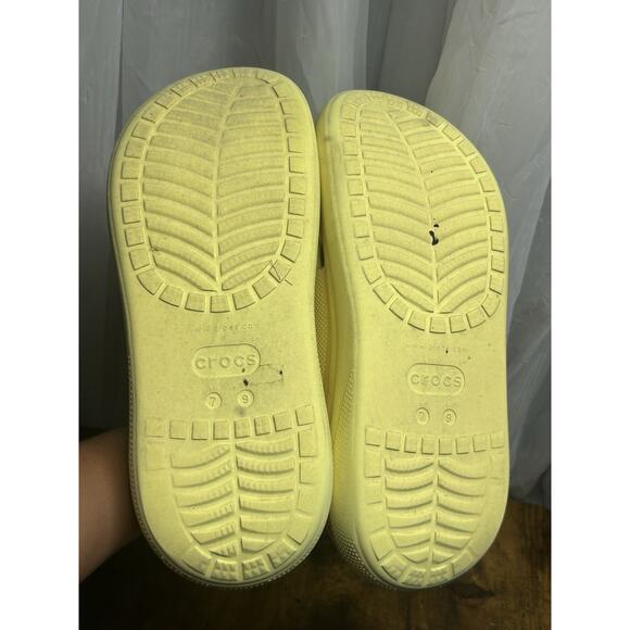 Crocs Classic Crush Platform Clog Acidic Yellow Mens 7 Women’s 9 Neon Comfort - Picture 9 of 11